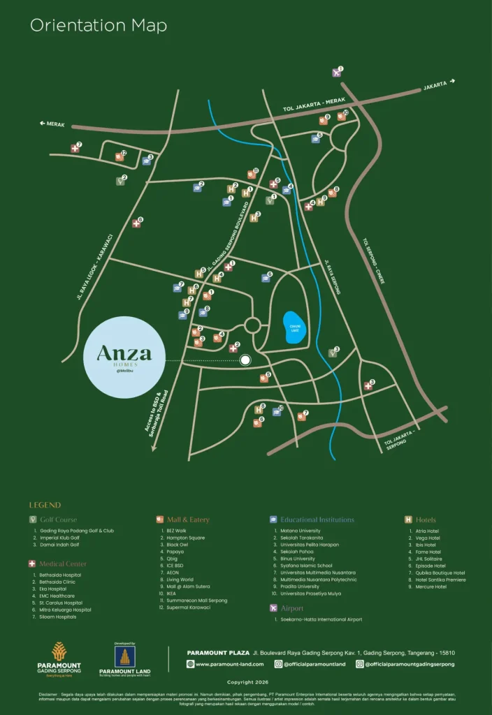 Anza Homes Lokasi Proyek